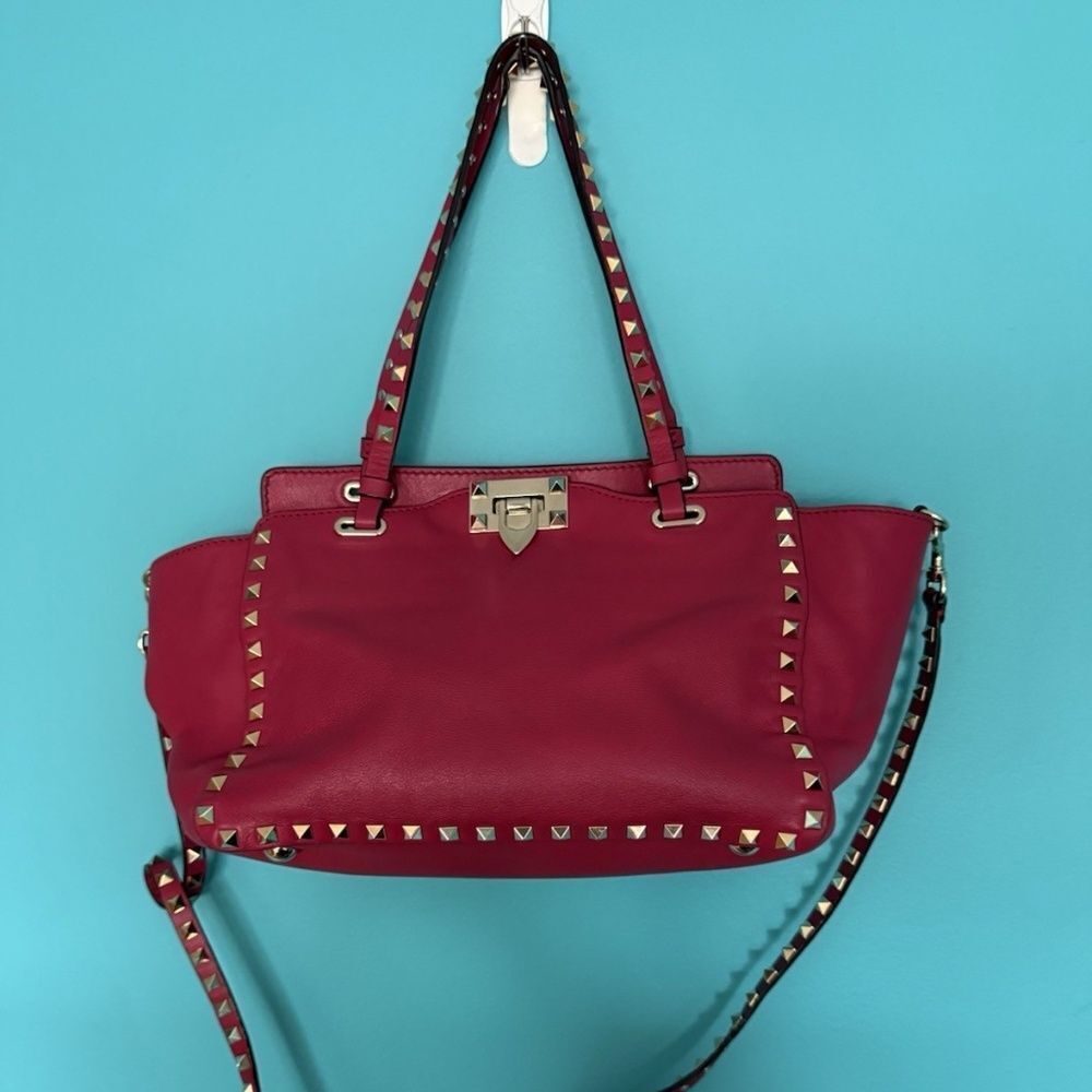 Valentino Garavani Rockstud Leather Tote Bag